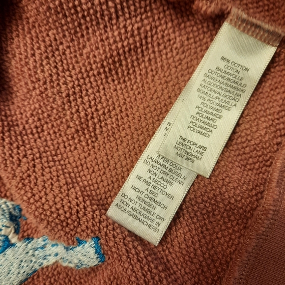 PAUL SMITH Embroidered Marker Pen Mens Pink Hoodie Ink Spill Organic Cotton L - Picture 16 of 16